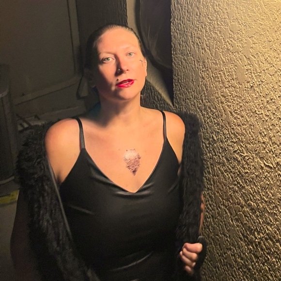 FashionNova plus size 1X black pleather jumpsuit - Picture 2 of 10